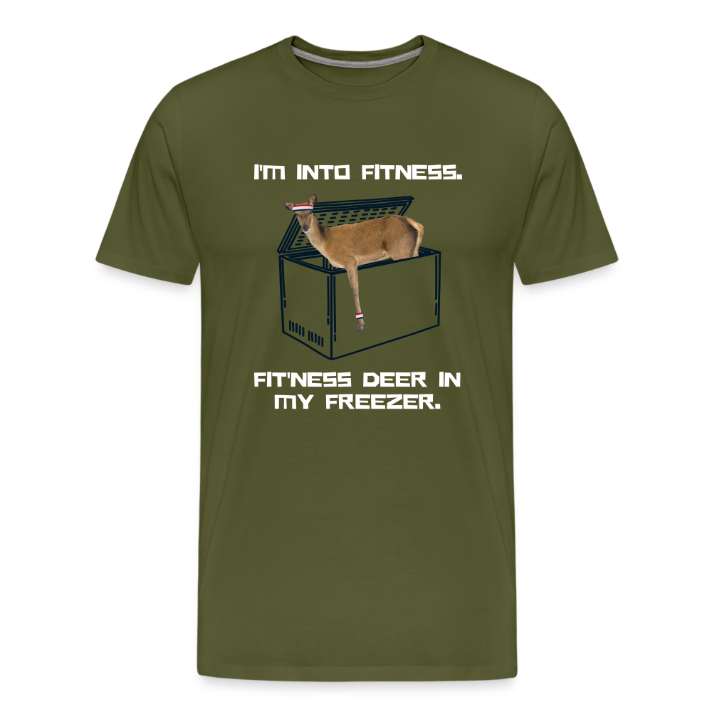 Men's Funny Premium Hunting T-Shirt - olive green